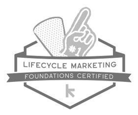 Lifecycle Marketing Foundations Certified badge!